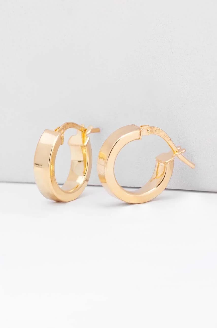 МОДНЫЕ серебряные серьги с позолотой