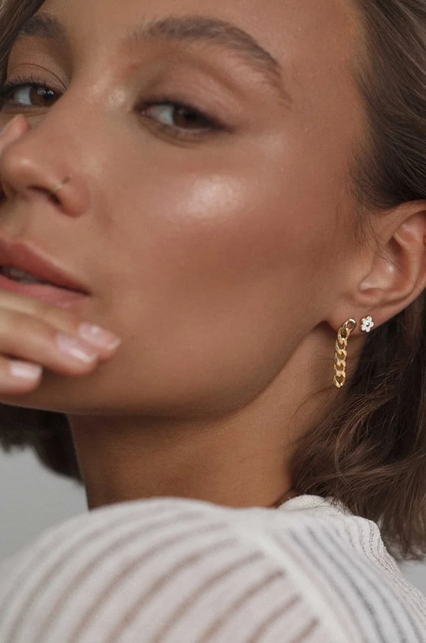 Позолоченная серебряная серьга Piercing Rock It - фото 2