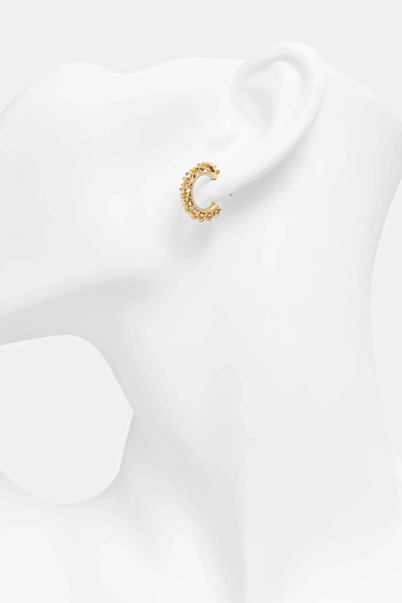 Позолоченные серьги с мишурой - фото 4