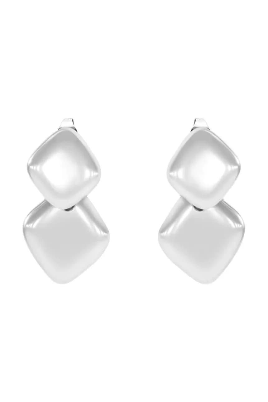 Посеребренные серьги «Змея»