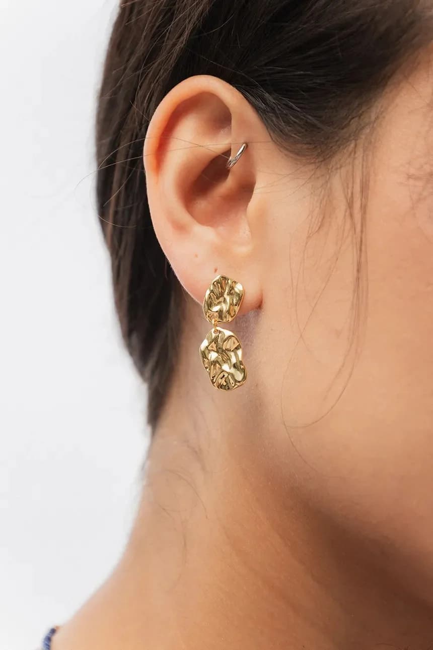 МОДНЫЕ позолоченные серьги - фото 3