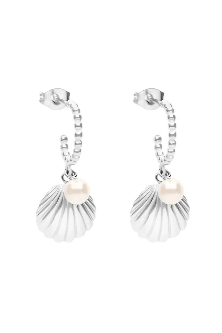 Посеребренные серьги Венера