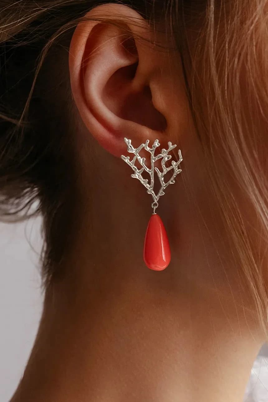 Посеребренные серьги - фото 2