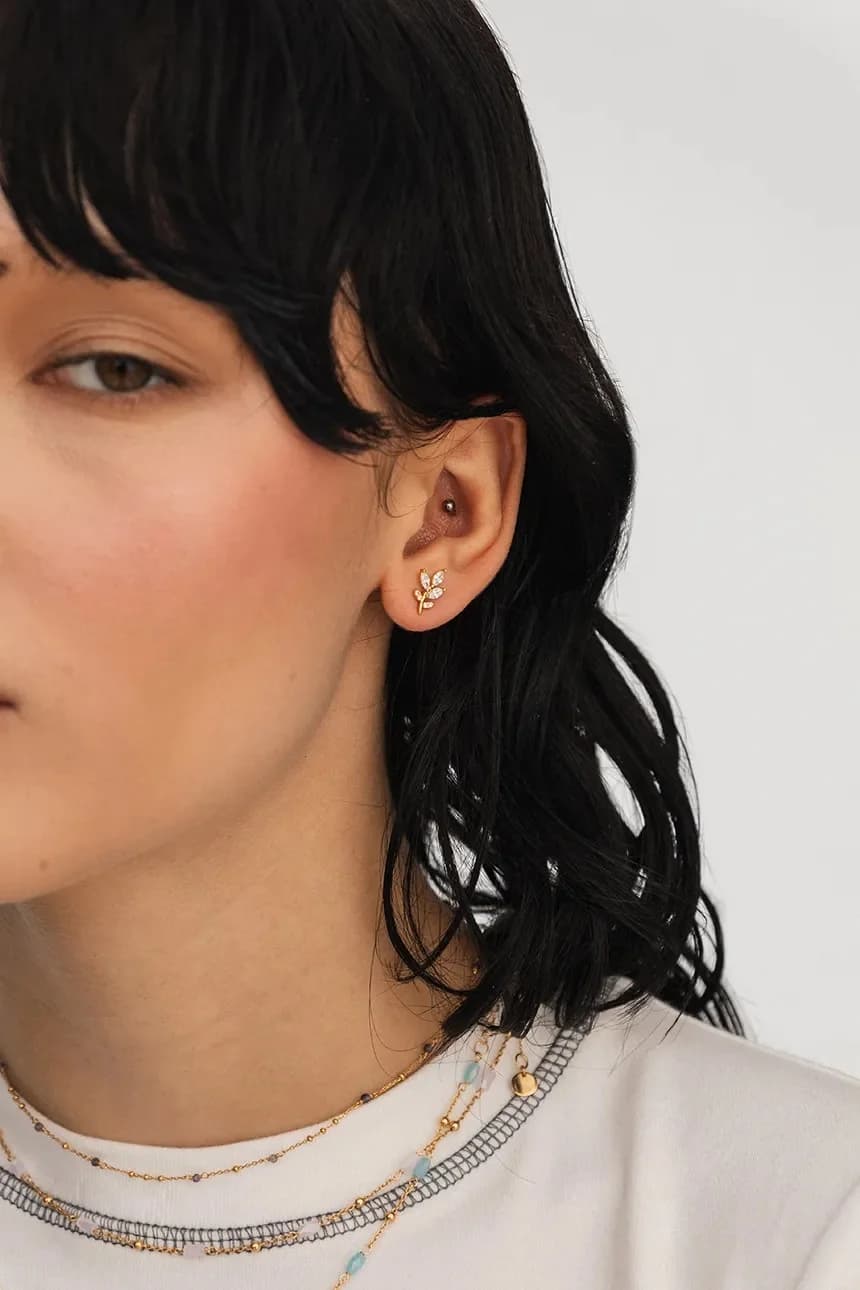 Позолоченные серебряные серьги ХИППИ - фото 3