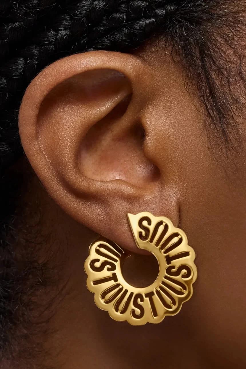 Серебряные серьги Miranda с позолотой - фото 6