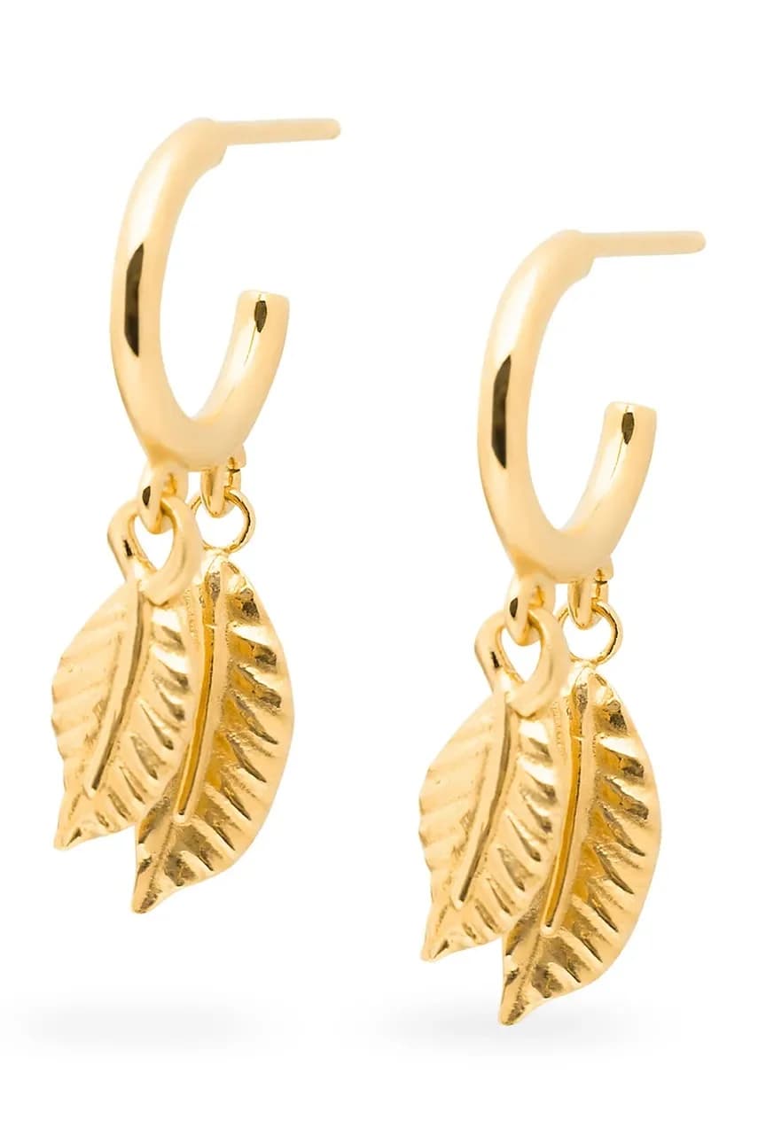 Позолоченные серебряные серьги ХИППИ