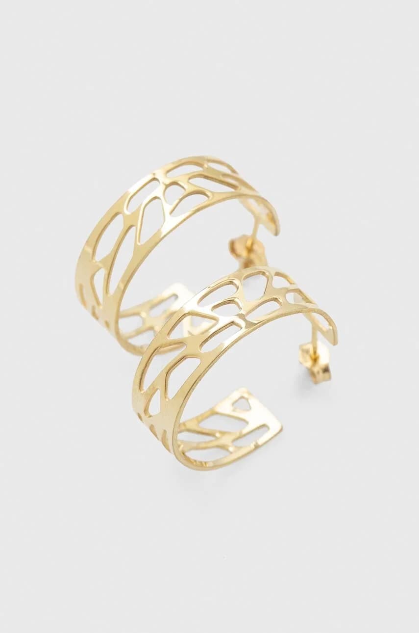 Позолоченные серебряные серьги - фото 2