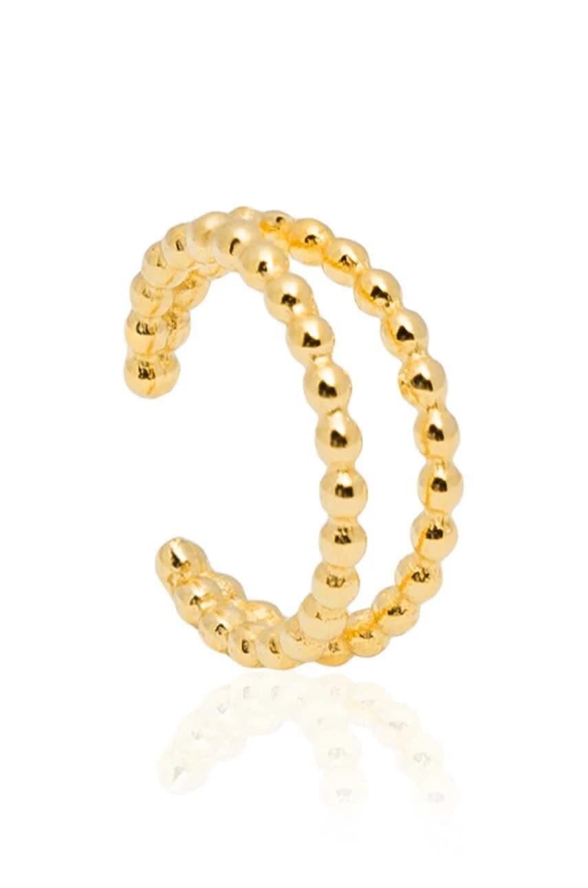 Серебристый позолоченный кафф ROCK IT