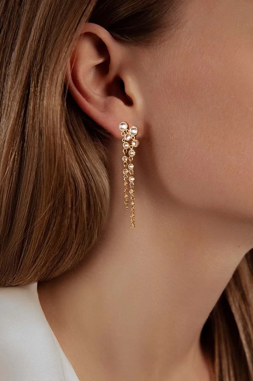 Позолоченные серьги Sparkling - фото 2