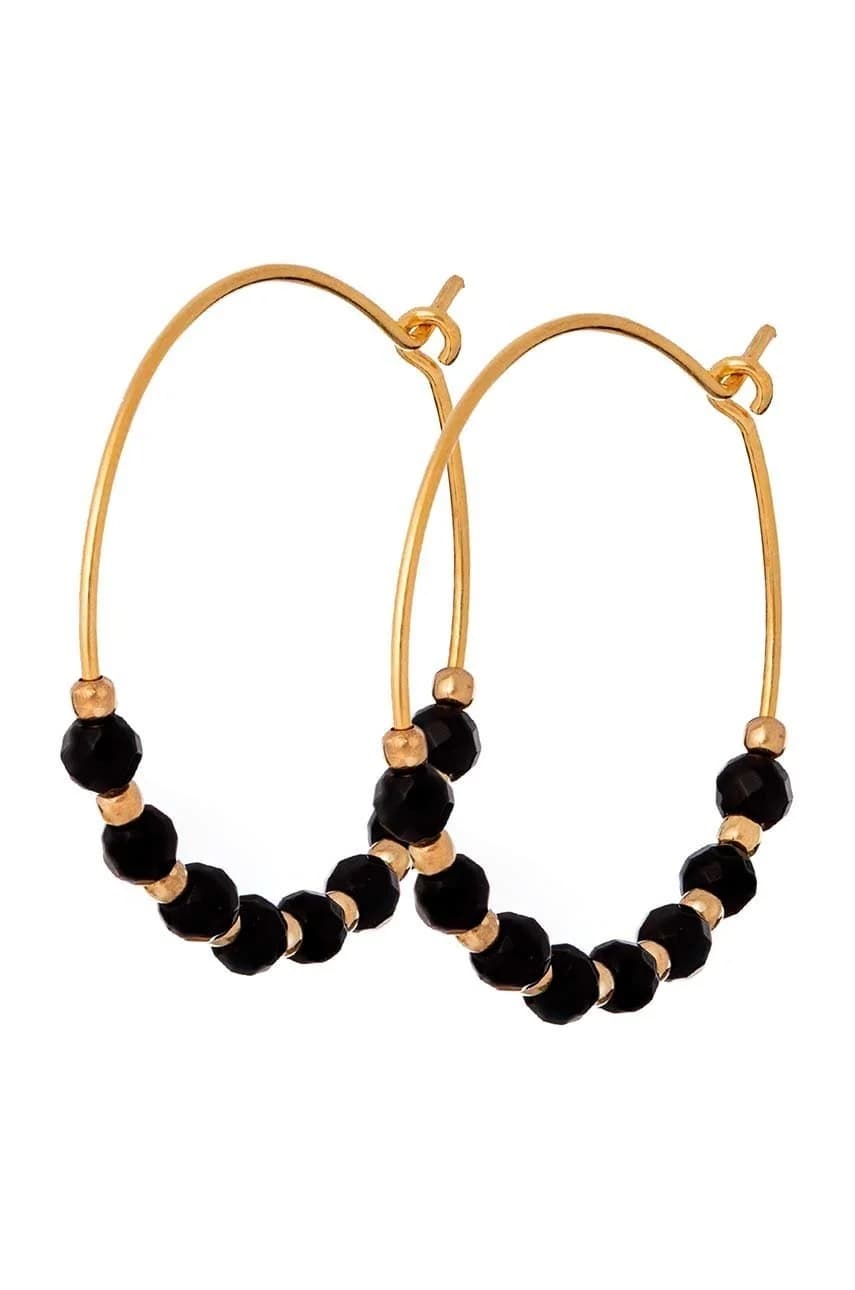 Серебряные серьги овальной формы с позолотой