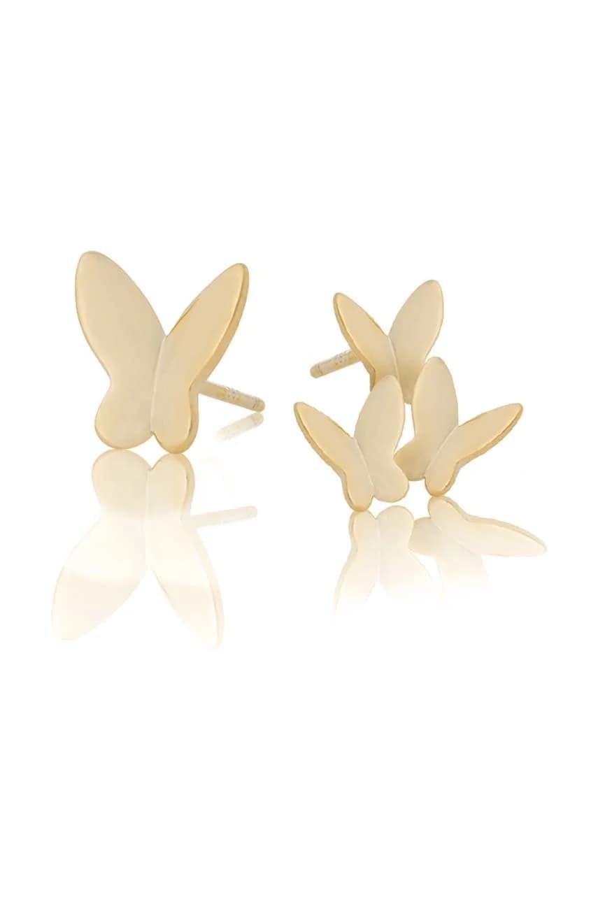 Позолоченные серебряные серьги Believe