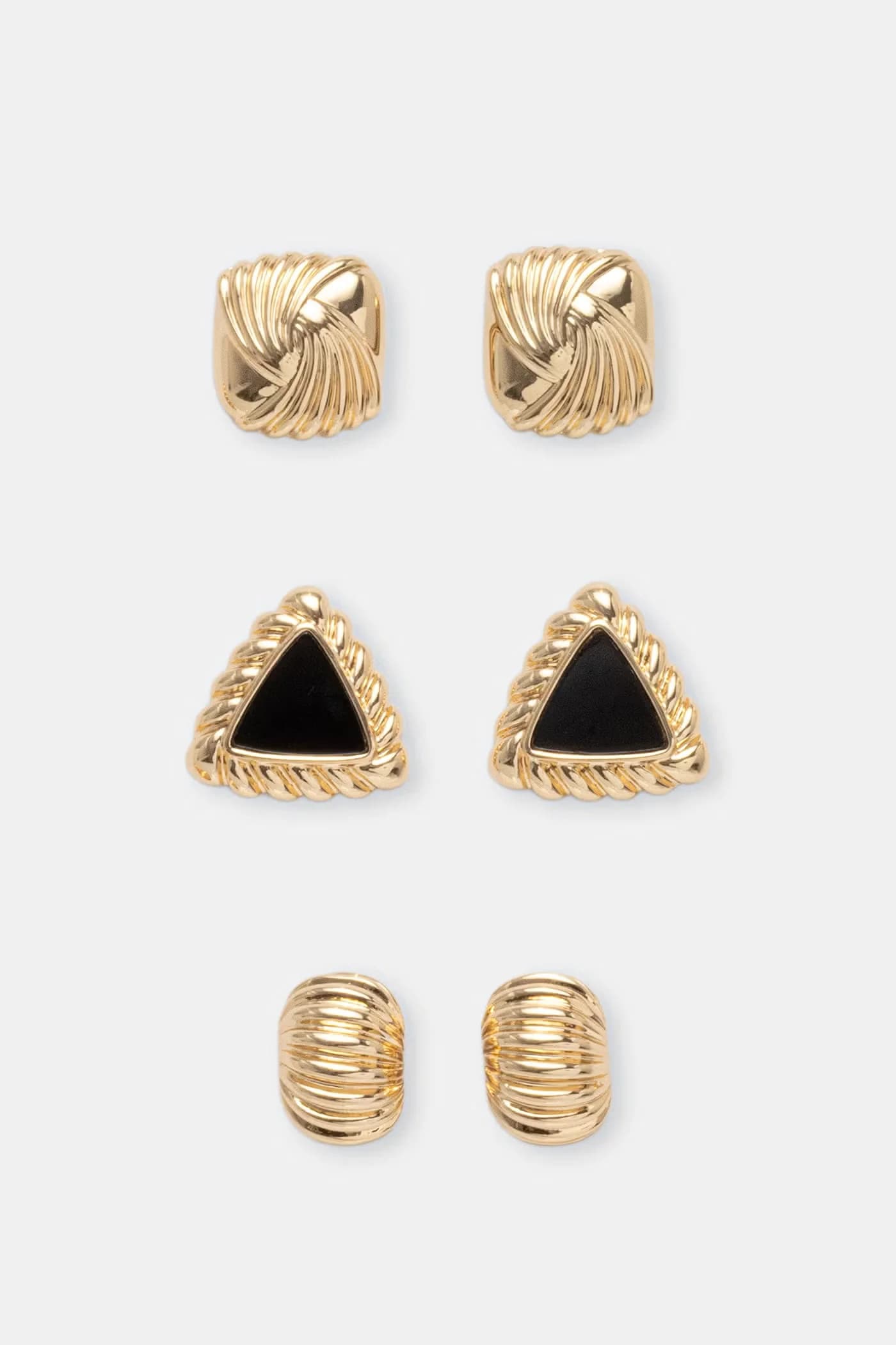 Серьги NOIRE, три пары