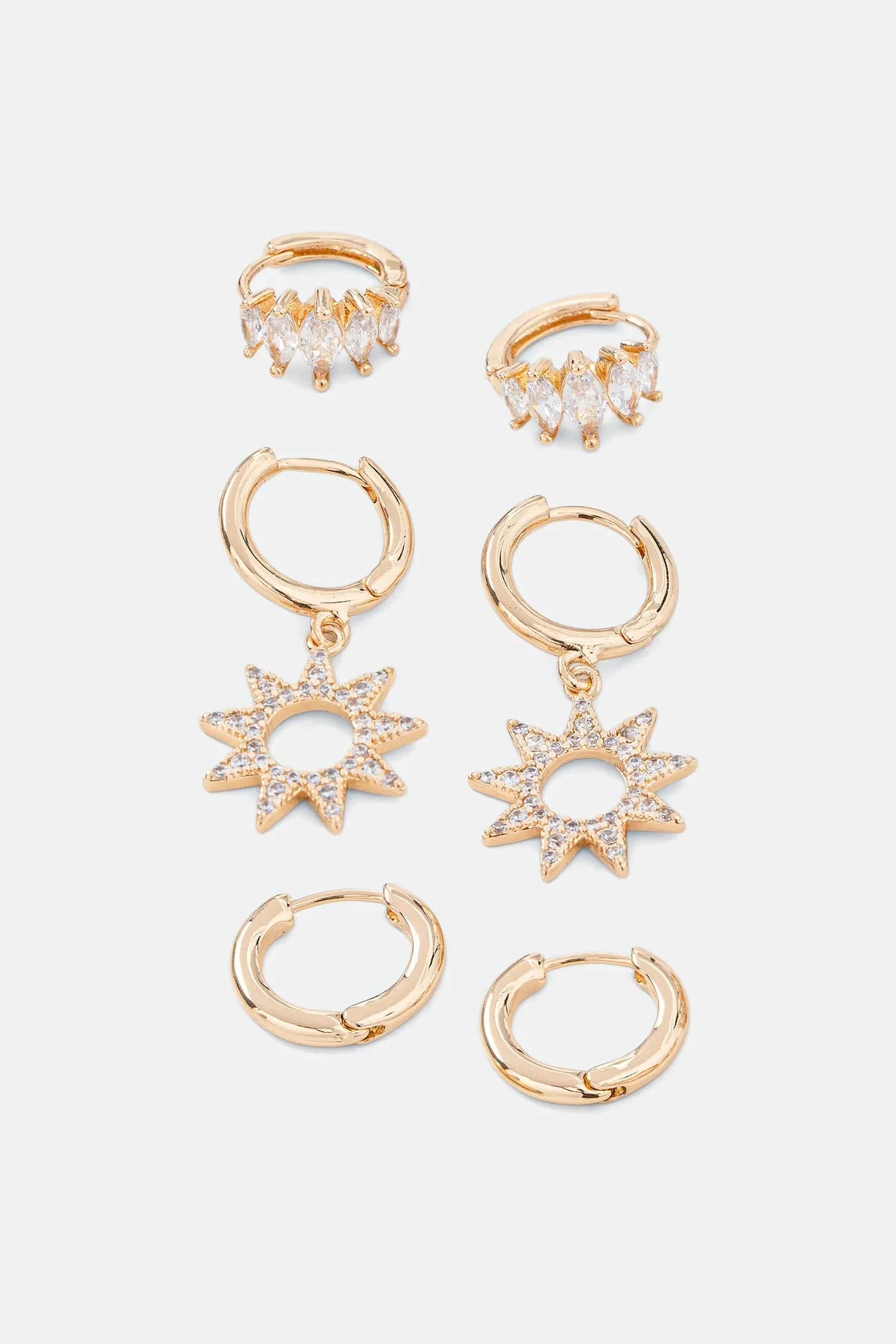 3 пары сережек