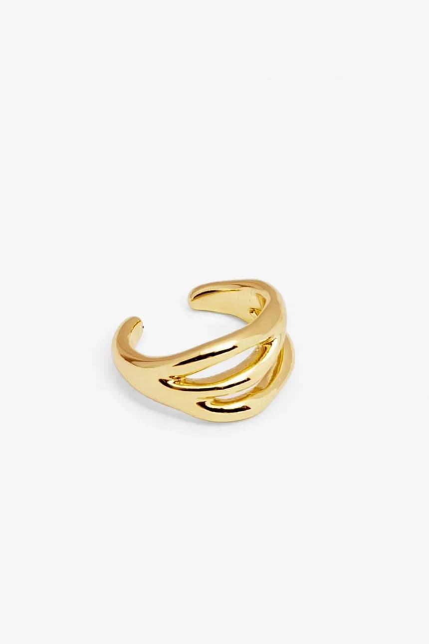 Позолоченная серьга - фото 2