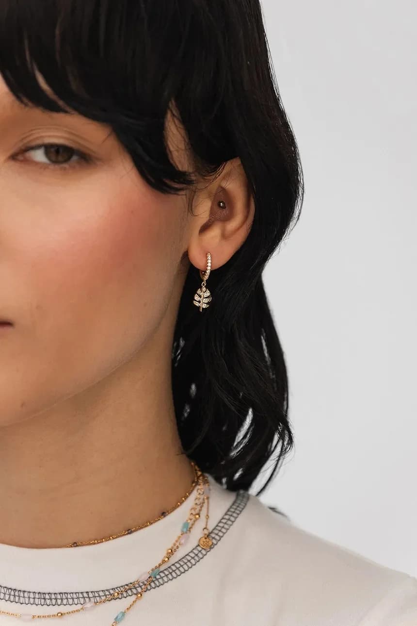 Позолоченные серебряные серьги ХИППИ - фото 3