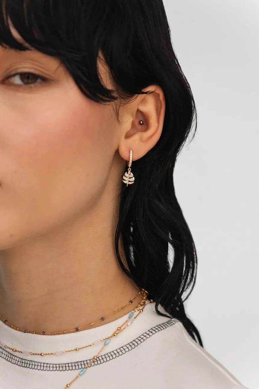 Позолоченные серебряные серьги ХИППИ - фото 4