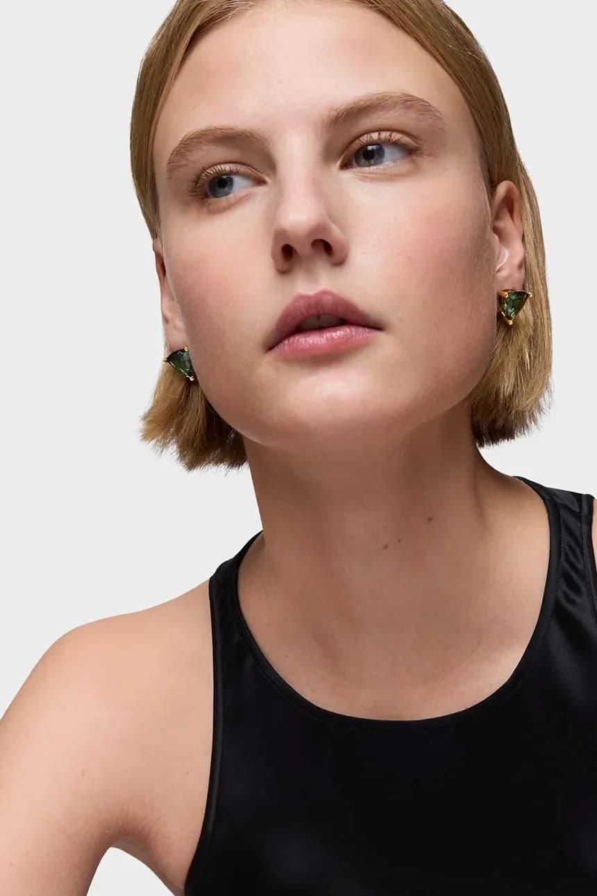 Позолоченные серебряные серьги Color Lab - фото 5