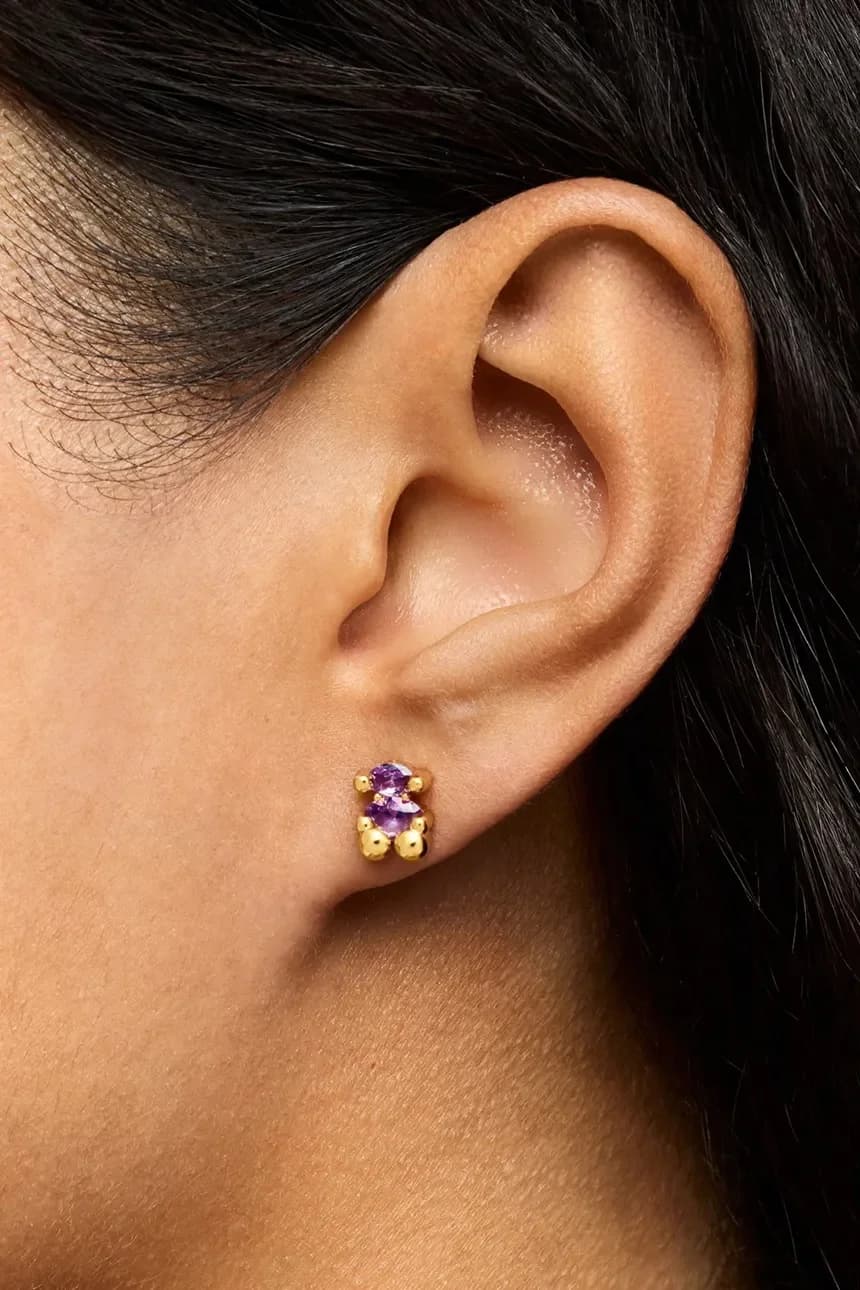 Позолоченные серебряные серьги Bold Bear Lab - фото 5