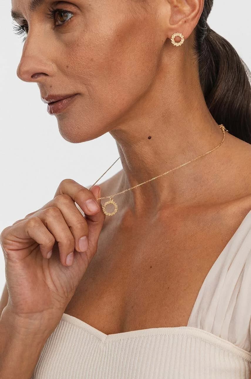 Позолоченные серебряные серьги ХИППИ - фото 4