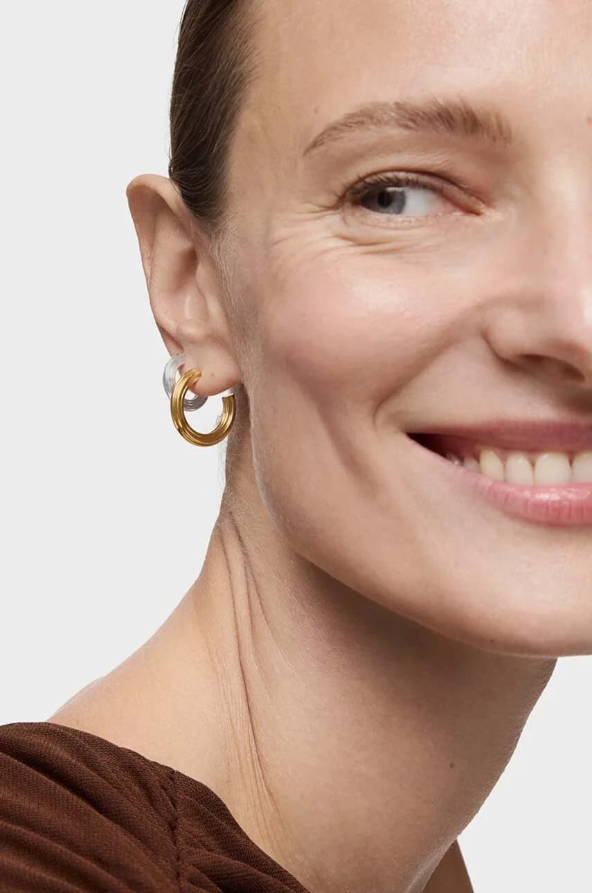 Позолоченные серебряные серьги 1950 г. - фото 5