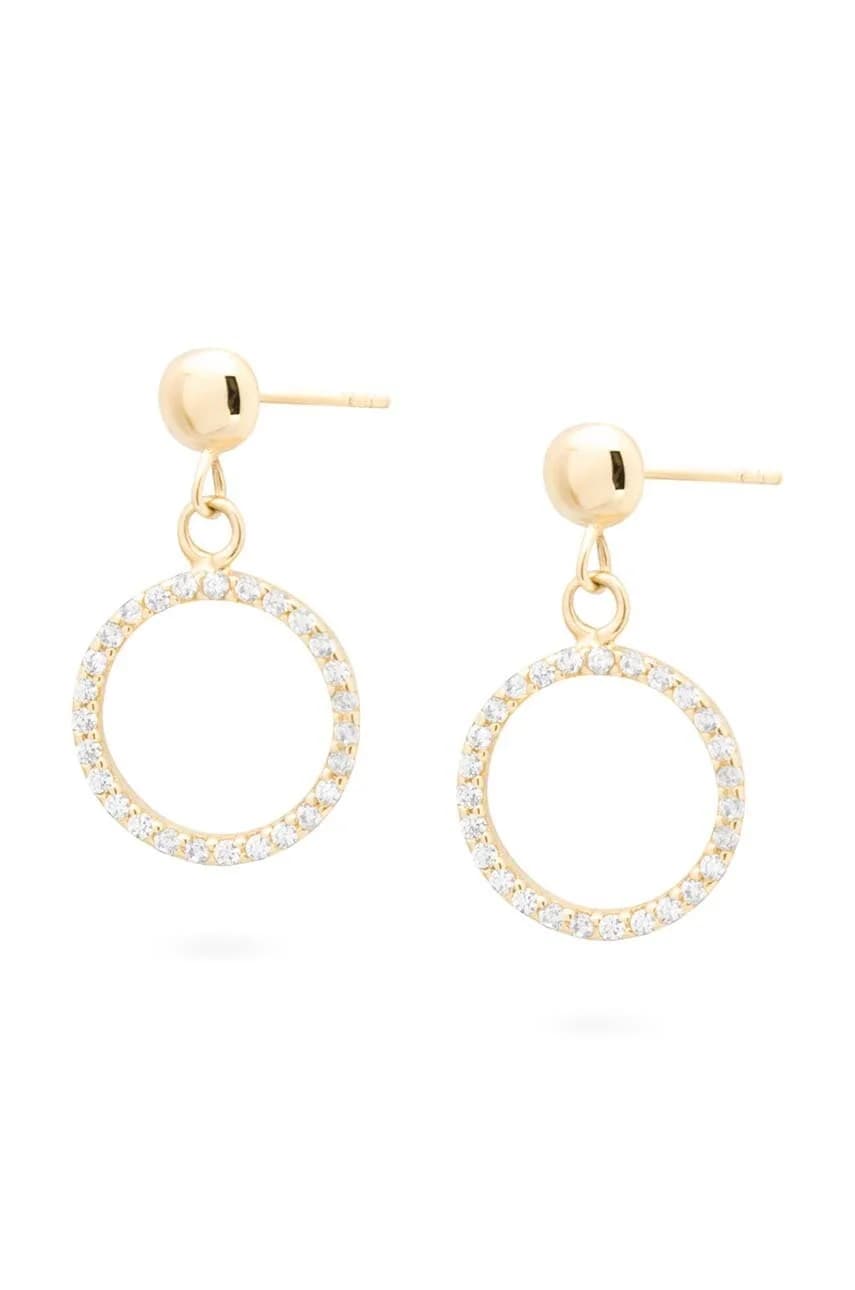 Золотые сияющие серьги