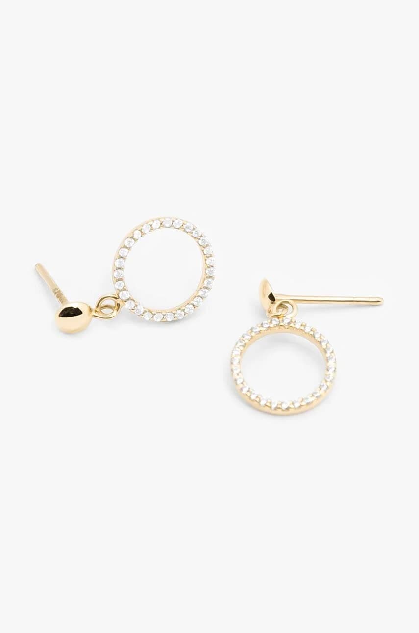 Золотые сияющие серьги - фото 2