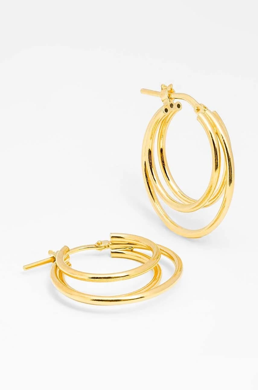 МОДНЫЕ серебряные серьги с позолотой - фото 2