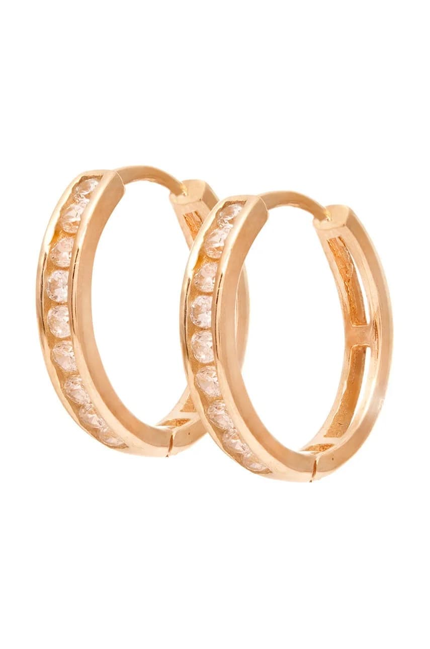 Золотые сияющие серьги