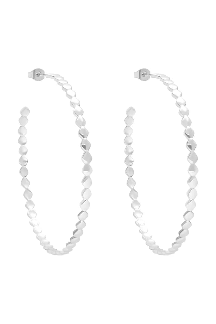 Посеребренные серьги «Змея»