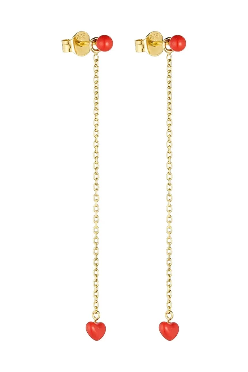 Позолоченные серебряные серьги