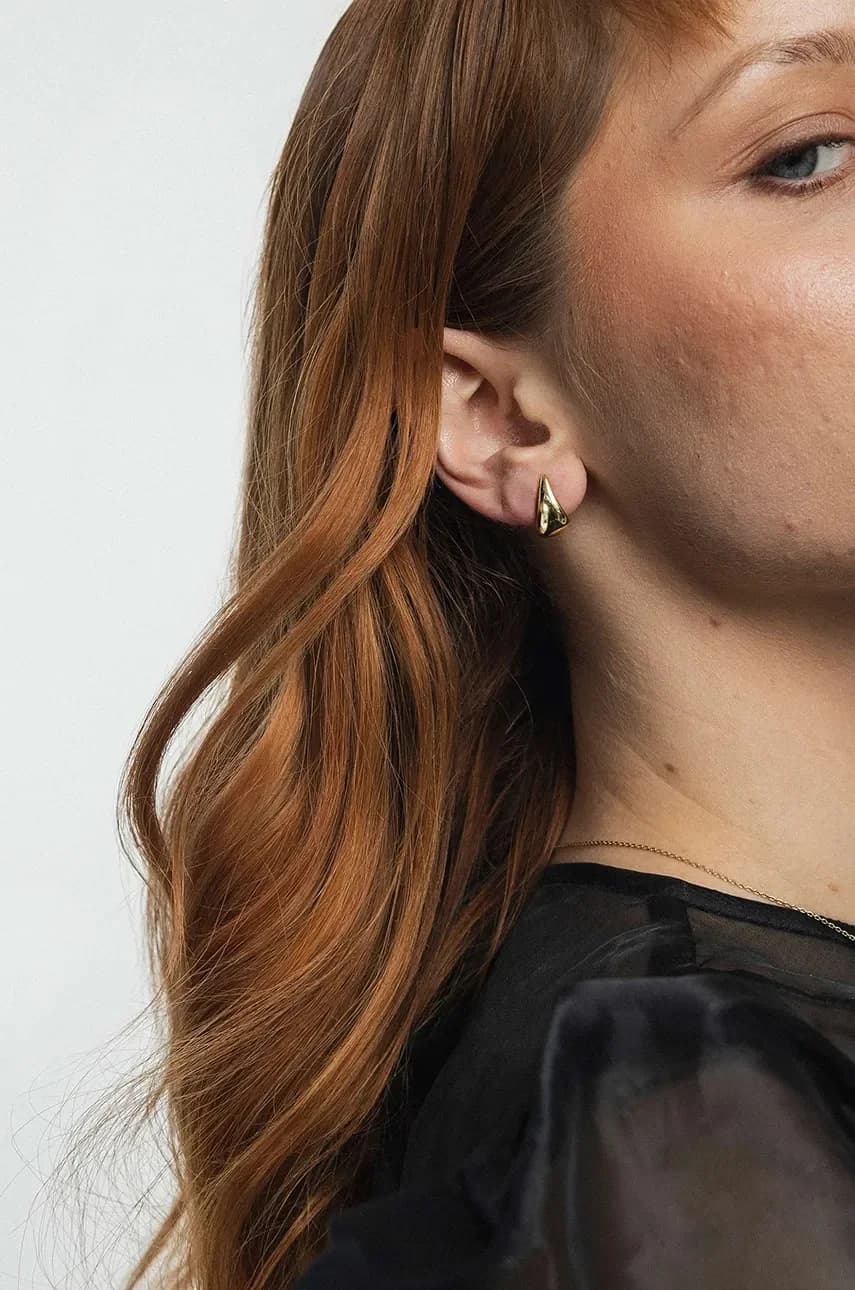 ВИНТАЖНЫЕ серебряные серьги с позолотой - фото 3