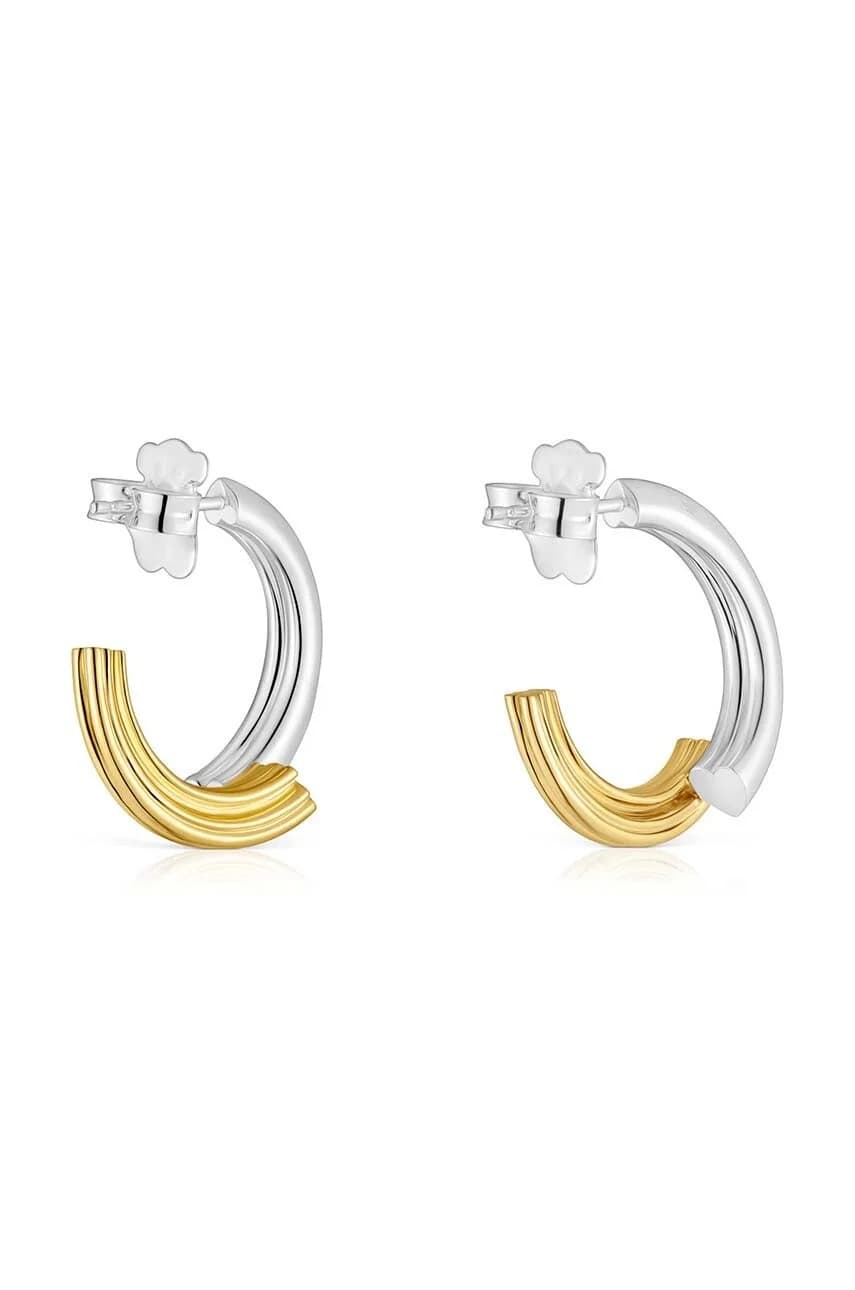 Позолоченные серебряные серьги 1950 г. - фото 3