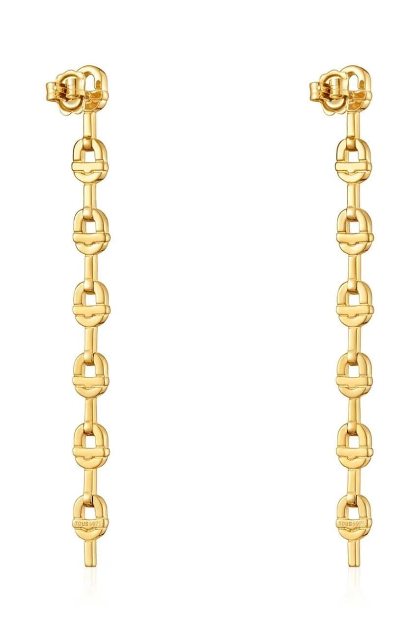 Позолоченные серебряные серьги Manifesto - фото 3