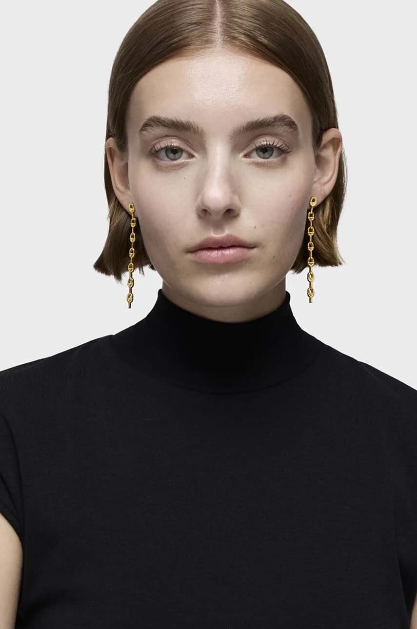 Позолоченные серебряные серьги Manifesto - фото 4