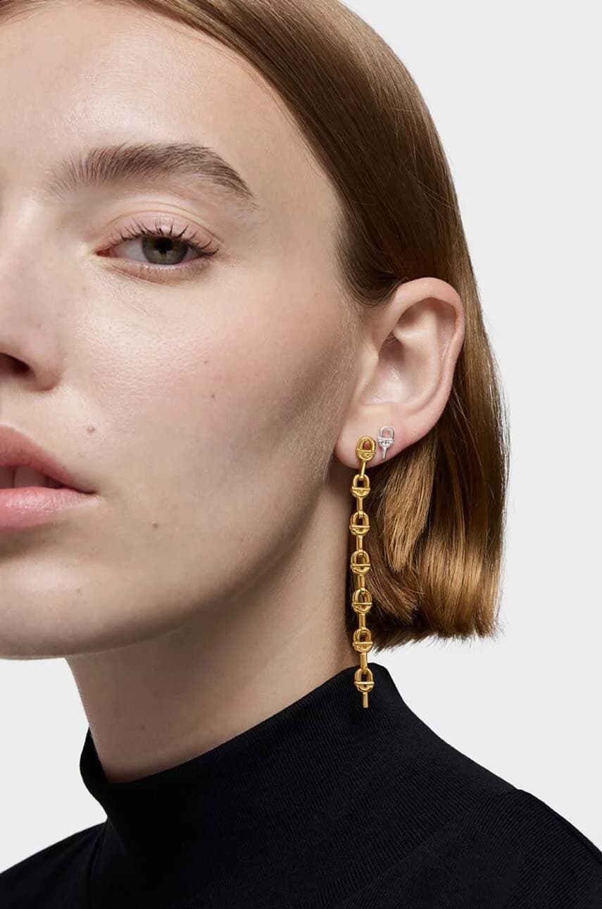 Позолоченные серебряные серьги Manifesto - фото 5