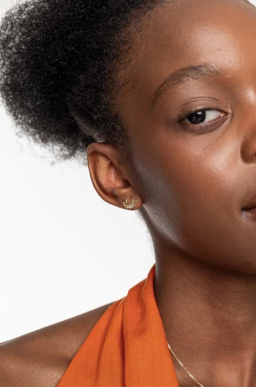 позолоченные серебряные серьги BLAIR - фото 4