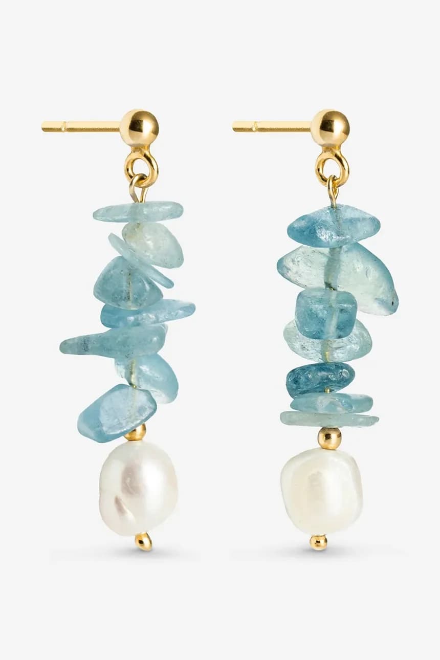 Позолоченные серебряные серьги ЛЕТО