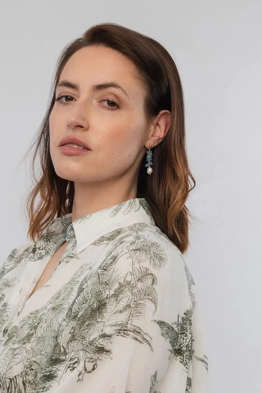 Позолоченные серебряные серьги ЛЕТО - фото 4