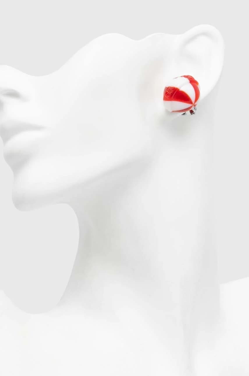 Красно-белые мини-серьги-леденцы - фото 3