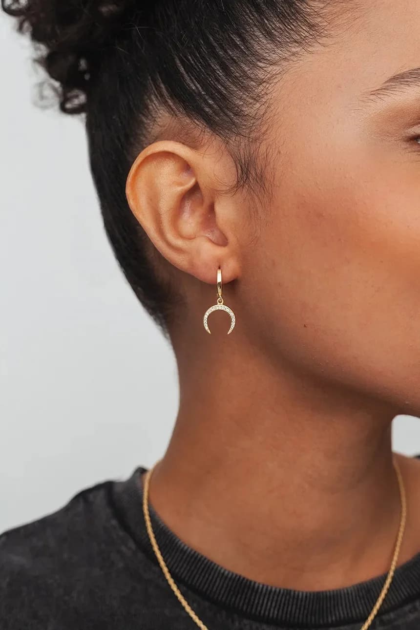 позолоченные серебряные серьги SKY - фото 3