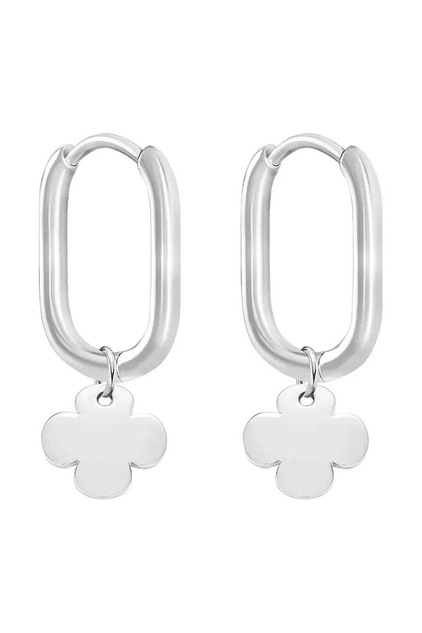 Посеребренные серьги