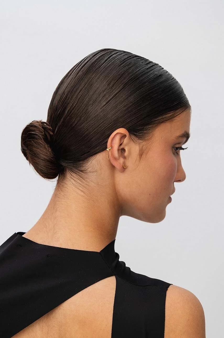 Позолоченная серебряная серьга ROCK IT - фото 4