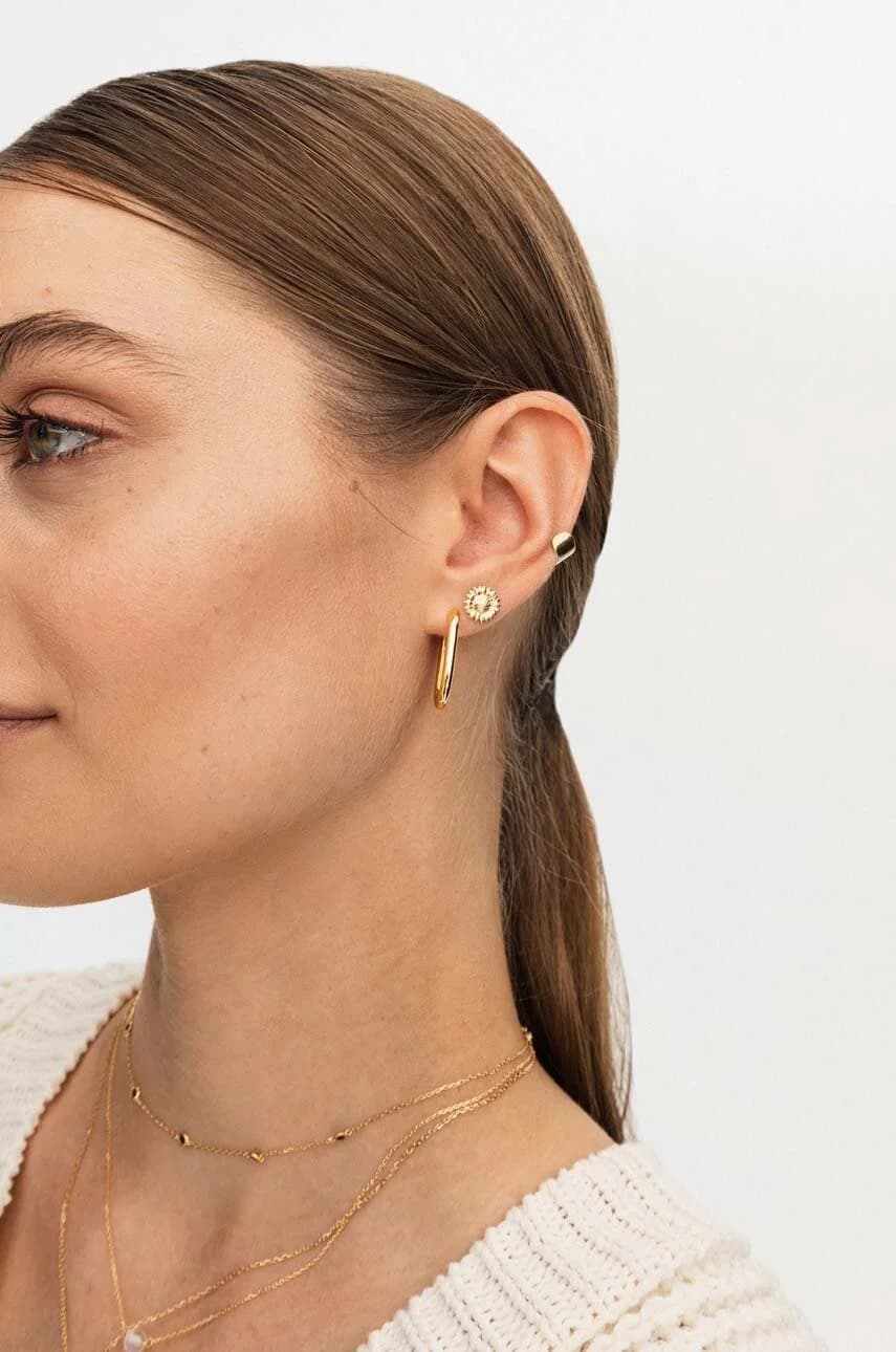 Позолоченные серебряные серьги BELIEVE - фото 4