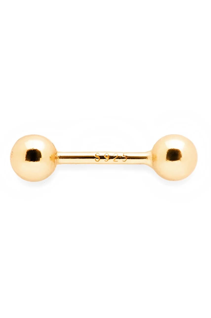 Позолоченная серебряная серьга Piercing Rock It - фото 3