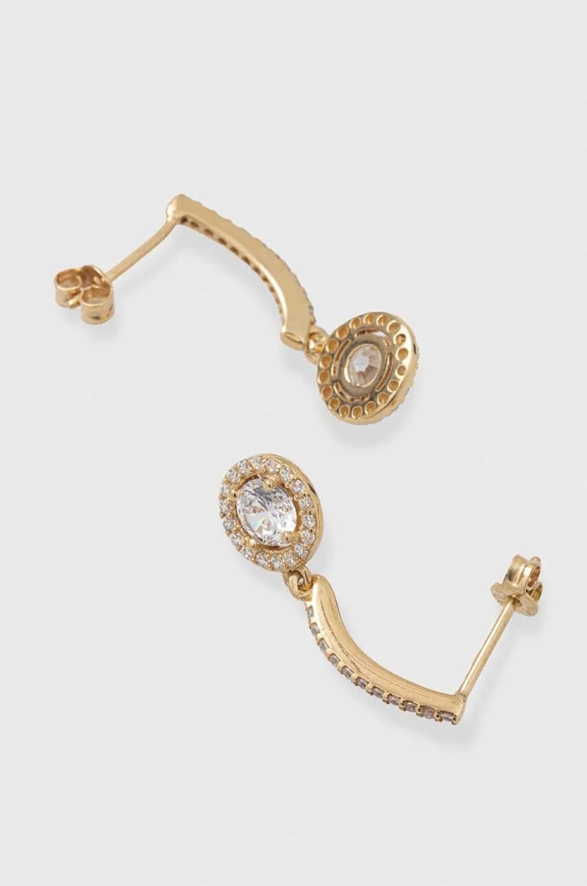 Серебряные серьги GLAMOUR с позолотой - фото 2