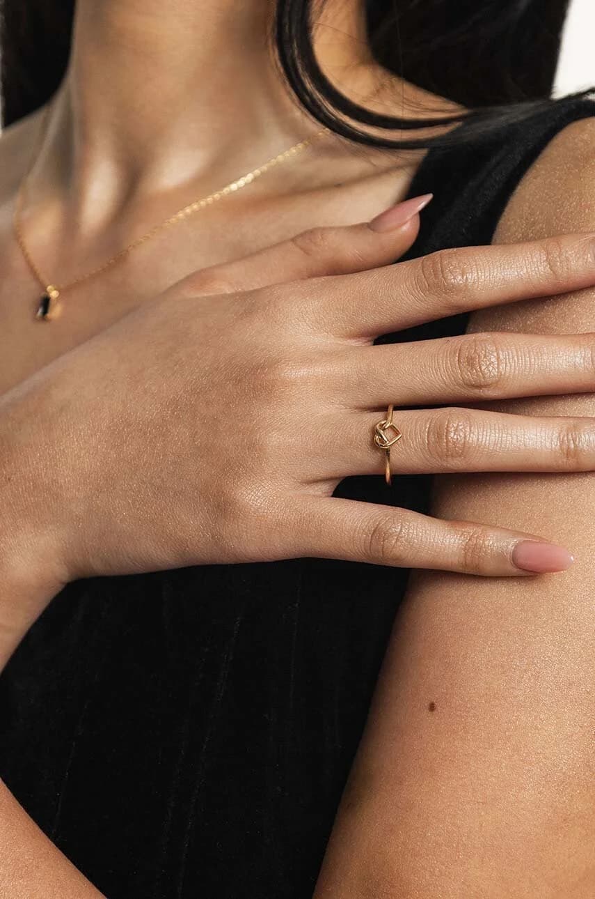 РОМАНТИКА серебряное кольцо с позолотой - фото 3