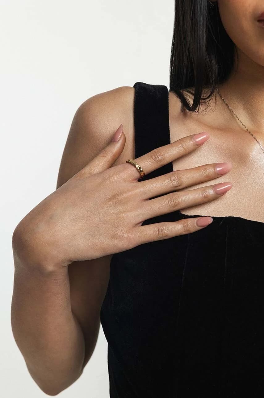 Позолоченное серебряное кольцо TRENDY - фото 3