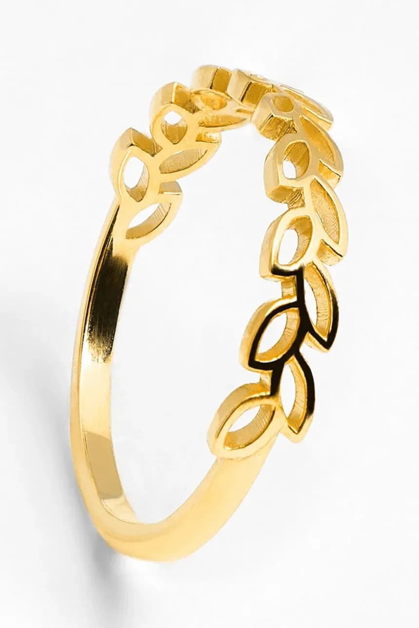 Позолоченное серебряное кольцо ХИППИ - фото 2