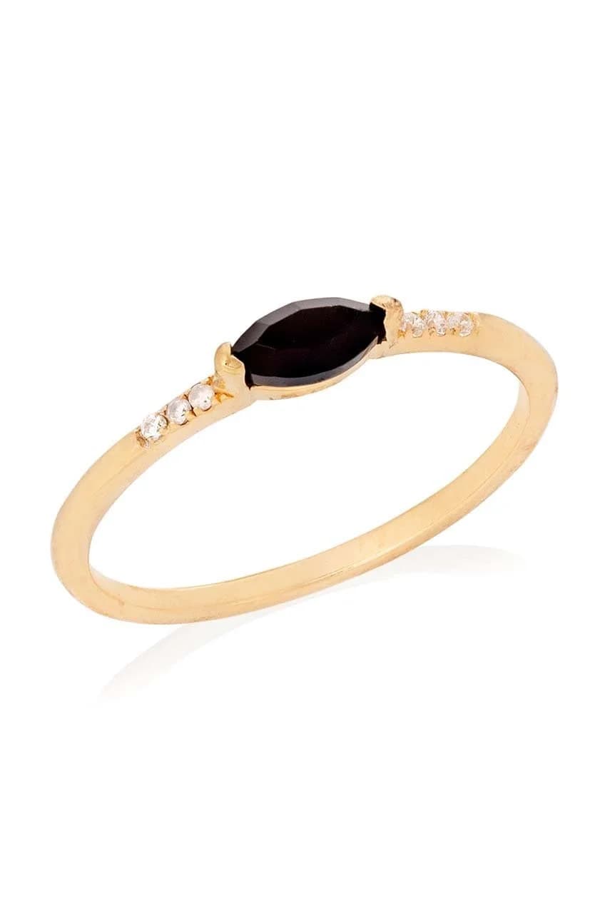 Кольцо из серебра с покрытием Sky gold.