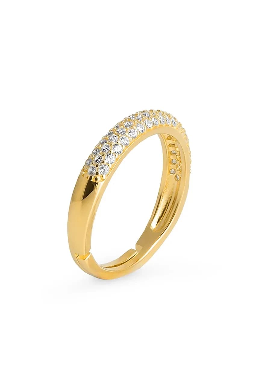 Серебряное кольцо GLAMOUR с позолотой